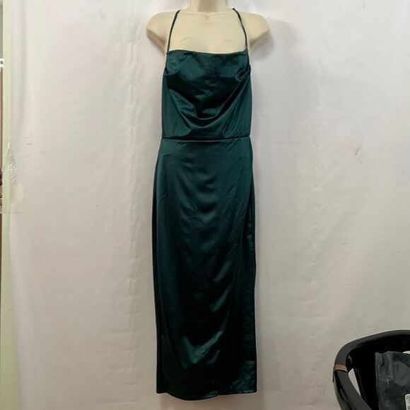 WINDSOR GREEN SPAGHETTI STRAP DRESS SIZE L - Picture 2 of 10